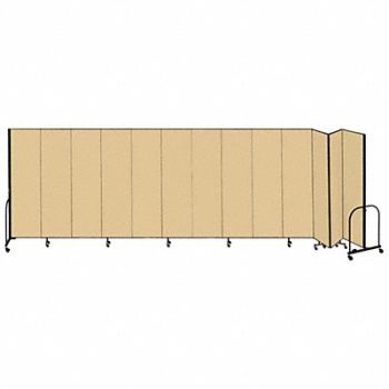 SCREENFLEX F1909 Partition 24 Ft 1 In Wx6 Ft 8 In H Beige, 9LMN5