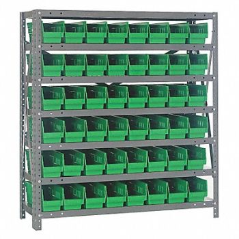 QUANTUM STORAGE SYSTEMS E1511 Bin Shlvng 12inx39inx36in Green, 9MA01