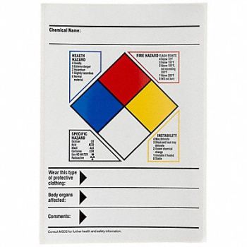 BRADY NFR Label 5-7/8 in H 4 in W PK100, 9MA11