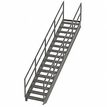 GRAINGER APPROVED Stair Unit Carbon Steel 17 Steps, 9MD55