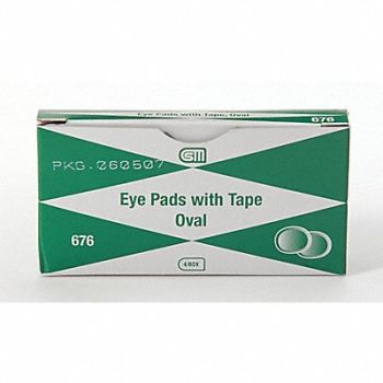 GRAINGER APPROVED Eye Pad Cotton/Gauze Unitized PK4, 9MDM3