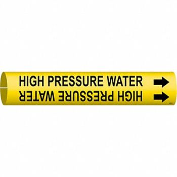 BRADY Pipe Markr High Pressure Water 13/16in H, 9MDT5