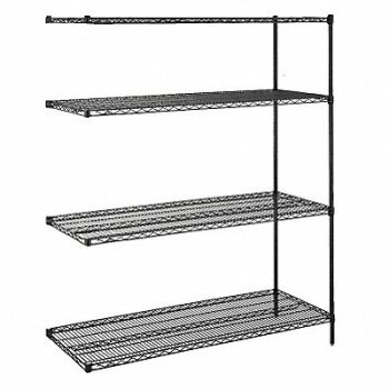 METRO Wire Shlv Unit Cap 500 lb 24inx63inx60in, 9ME21