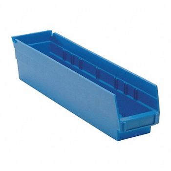 QUANTUM STORAGE SYSTEMS F0617 Shelf Bin Blue Polypropylene 4 in, 9ME43
