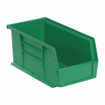 QUANTUM STORAGE SYSTEMS F0600 Hang and Stack Bin Green PP 5 in, 9ME60