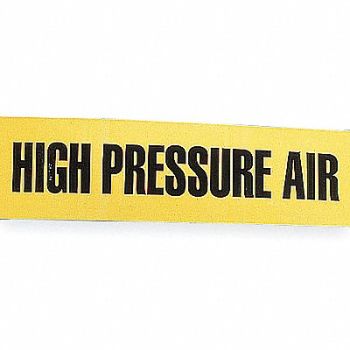 HARRIS INDUSTRIES Pipe Marker High Pressure Air 2in W, 9MF04