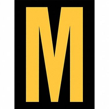 STRANCO INC Reflective Letter Label M 2-1/2in H PK25, 9MG85