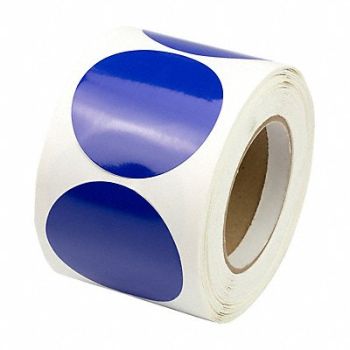 GRAINGER APPROVED Floor Tape Blue 3 inx3 in Circle PK500, 9MHP0