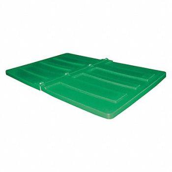 GRAINGER APPROVED Tilt Truck Lid Green Fits 59-2/5 cu ft., 9MKU7
