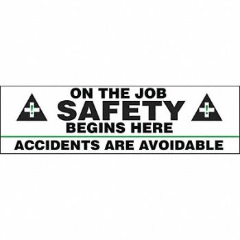 ACCUFORM Safety Banner 28in x 96in Poly Sheeting, 9MME1
