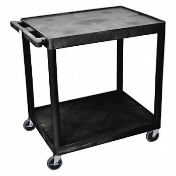 GRAINGER APPROVED Utility Cart 300 lb Cap. PE 2 Shelves, 9MN33