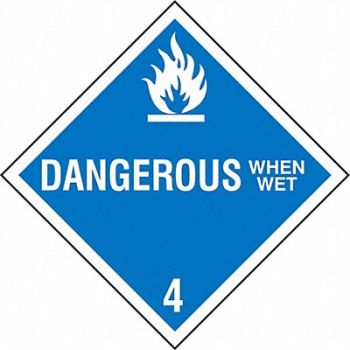 STRANCO INC DOT Container Placard 10-3/4 Label W, 8XJK8