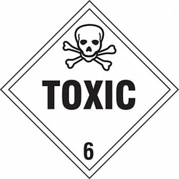 STRANCO INC DOT Container Placard 10-3/4 Label W, 9MX76