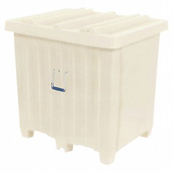 MYTON INDUSTRIES Ribbed Wall Container White, 9NKF7