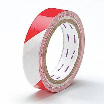 GRAINGER APPROVED E0415 Floor Tape Red/White 1 inx54 ft Roll, 9NM08