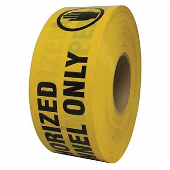 GRAINGER APPROVED Barricade Tape Yellow/Black 1000ft x 3In, 9NM35