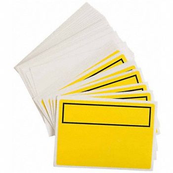 BRADY Chemical Label Black/Yellow PK25, 9NMK5