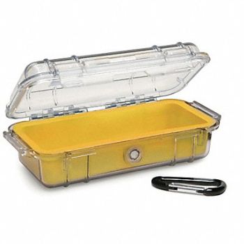 PELICAN Micro Case Yellow 7.50 x 3.87 x 2.43 In, 9NMM0