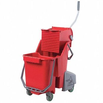 UNGER Mop Bucket and Wringer Red 8 gal, 9NYF1
