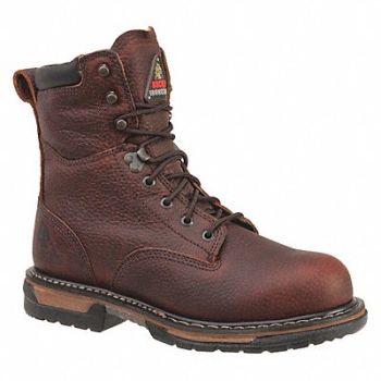 ROCKY 8 Work Boot 13 Wide Brown Plain PR, 9YKG8