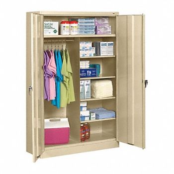 TENNSCO Combo Wardrobe Cabinet 78 H 48 W Sand, 9NZG3