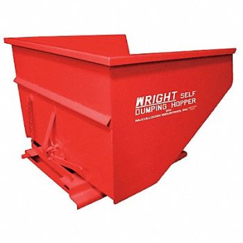 GRAINGER APPROVED Self Dumping Hopper 6000 lb Red, 9PA08