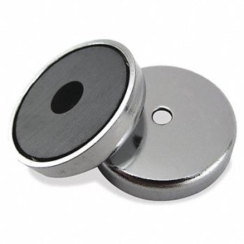 GRAINGER APPROVED Round Base Magnet 16 lb Pull, 9PX67