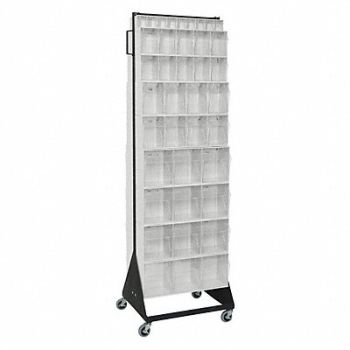 QUANTUM STORAGE SYSTEMS Mbl Dbl Sd Tp-Ot Bin Rack PwdrCtd 75 in, 9PXK3