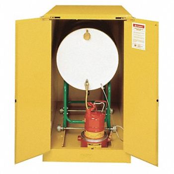 JUSTRITE Flammable Cabinet Horizontal 55 gal YLW, 9RCA4