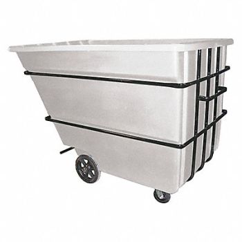 GRAINGER APPROVED Tilt Truck Heavy-Duty 2-1/4 cu yd White, 9RWJ3