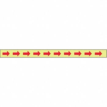 GRAINGER APPROVED Floor Tape Red/Yellow 3 inx15 ft Roll, 9RX03