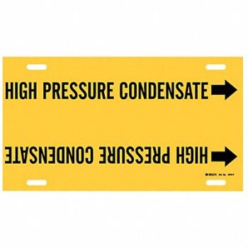 BRADY Pipe Mrkr High Pressure Condensate 8in H, 9RY77