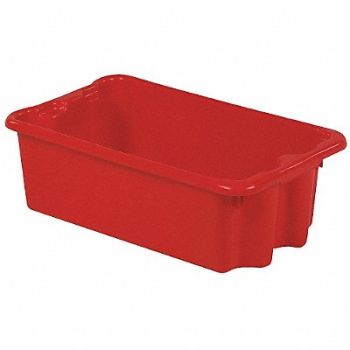 LEWISBINS Stk and Nest Ctr Red Solid Polyethylene, 9RYZ2