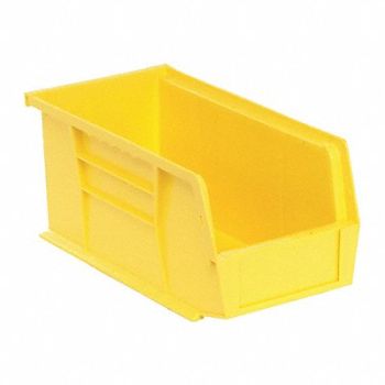 QUANTUM STORAGE SYSTEMS F0600 Hang and Stack Bin Yellow PP 5 in, 9T487