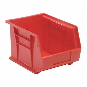 QUANTUM STORAGE SYSTEMS F0604 Hang and Stack Bin Red PP 7 in, 9T491