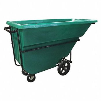 GRAINGER APPROVED Tilt Truck Heavy-Duty 1-1/8 cu yd Green, 9TCP3