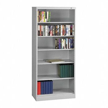 TENNSCO Bookcase Width 36 In 6 Shelf Grey, 9TE60