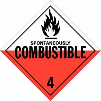 STRANCO INC DOT Container Placard 10-3/4 W PK10, 9FF03