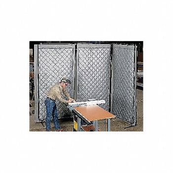 SINGER SAFETY Acoustic Screen Modular Gray 4-1/2 x8ft., 9TXL9