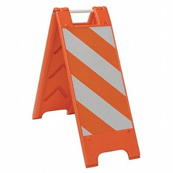 GRAINGER APPROVED Folding Barricade Orange, 3LWY7