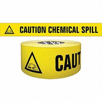 GRAINGER APPROVED Barricade Tape Yellow/Black 500ft x 3 In, 9TZL4