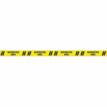 GRAINGER APPROVED Floor Tape Black/Yellow 3 inx60 ft Roll, 9TZM8