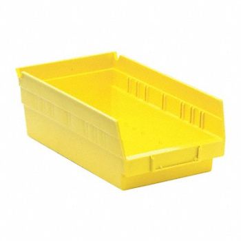 QUANTUM STORAGE SYSTEMS F0614 Shelf Bin Yellow Polypropylene 4 in, 9TZU2