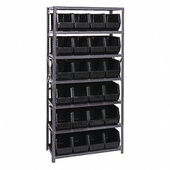 QUANTUM STORAGE SYSTEMS E1503 Bin Shlvng 18inx75inx36in Black, 9U507