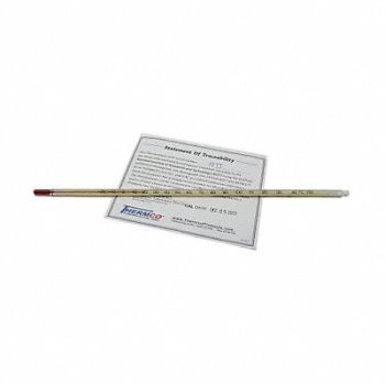 THERMCO Liquid In Glass Thermometer 0 to 300F, 9U704