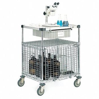 METRO Wire Security Cart 2 Shelf 39x24, 9UAF4