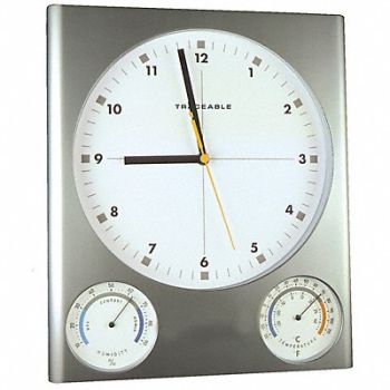 TRACEABLE Clock Analog Hygrometer -34 to 116 F, 9UDK0