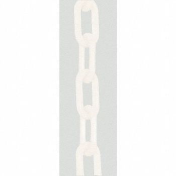 MR. CHAIN E1221 Plastic Chain 1-1/2 In x 100 ft White, 9UDU8
