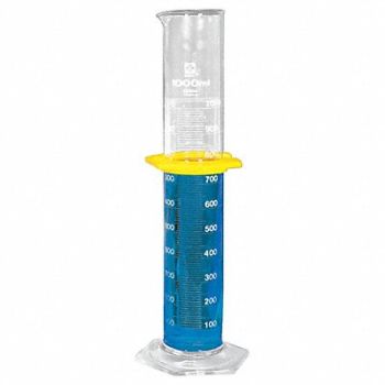 SIBATA Graduated Cylinder 1000mL 10mL Grads PK2, 9V841