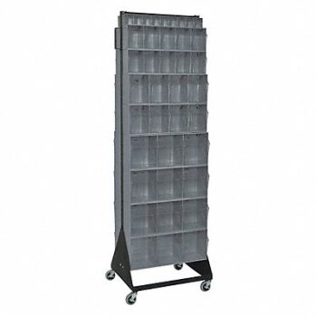 QUANTUM STORAGE SYSTEMS Mbl Dbl Sd Tp-Ot Bin Rack PwdrCtd 75 in, 9VPR8
